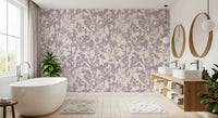 Soft Lavender Botanical Silhouette Wallpaper⁠