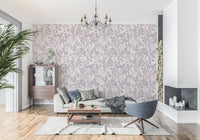 Soft Lavender Botanical Silhouette Wallpaper⁠