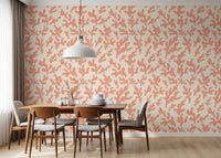 Organic Blush Coral Motif Wallpaper⁠