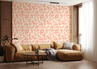 Organic Blush Coral Motif Wallpaper⁠