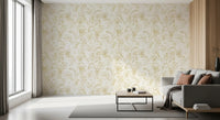Golden Line Botanical Sketches Wallpaper⁠