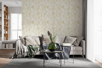 Golden Line Botanical Sketches Wallpaper⁠