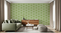 Sage Geometric Clover Pattern Wallpaper⁠