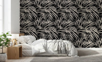 Monochrome Linear Brushstroke Wallpaper⁠