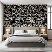 Monochrome Linear Brushstroke Wallpaper⁠