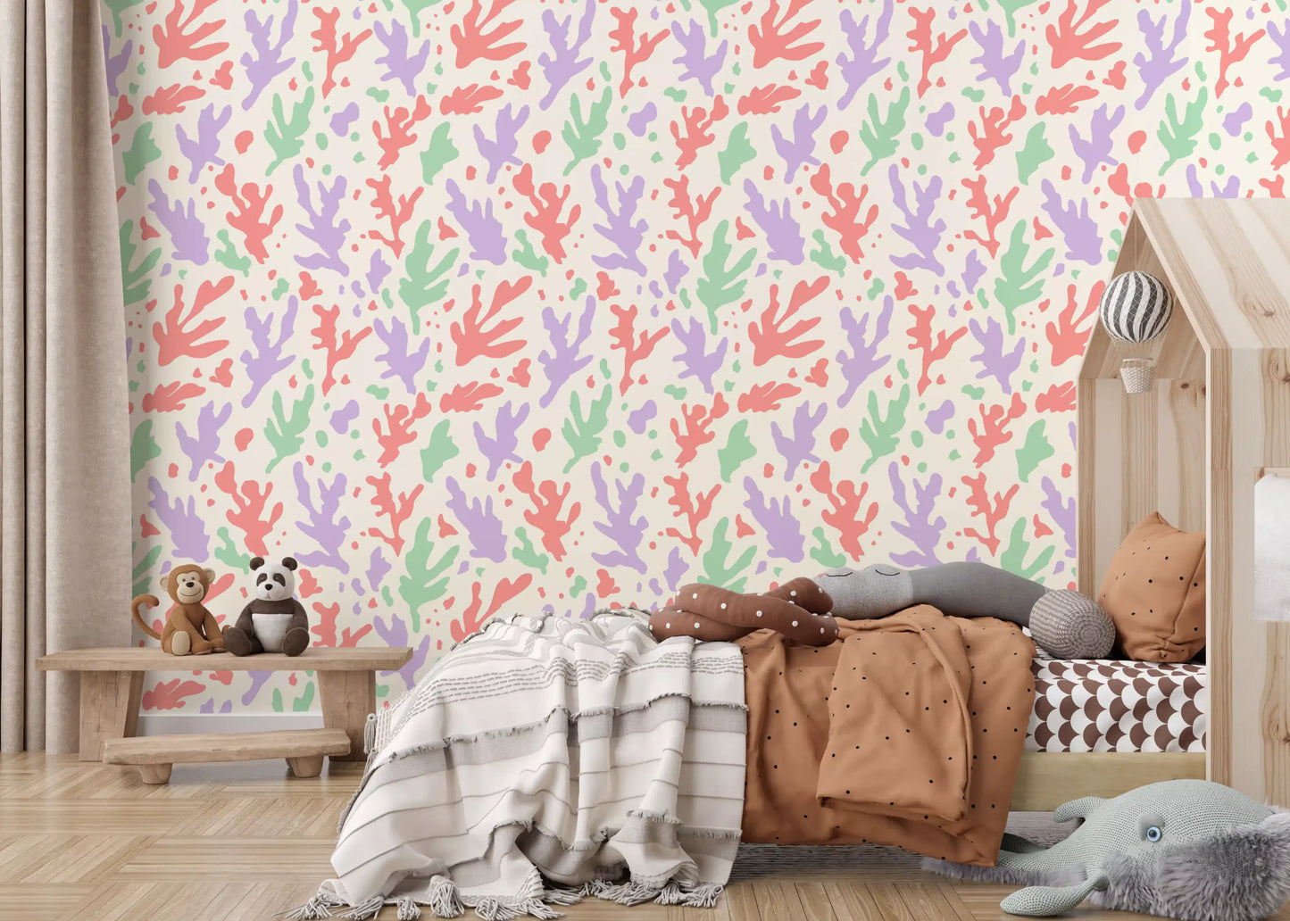 Modern Matisse Inspired Cutouts Wallpaper⁠
