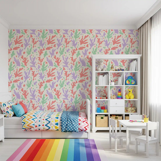 Modern Matisse Inspired Cutouts Wallpaper⁠