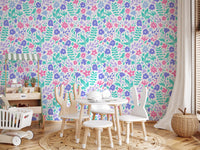Abstract Painted Meadow Bloom Wallpaper⁠