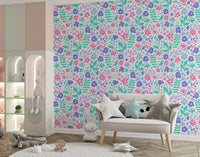 Abstract Painted Meadow Bloom Wallpaper⁠