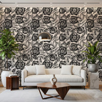 Ink Blossom Garden Wallpaper⁠