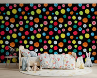 Expressive Multi-Colored Splatter Art Wallpaper⁠