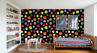 Expressive Multi-Colored Splatter Art Wallpaper⁠