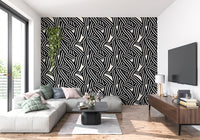 Monochrome Ribbon Flow Wallpaper⁠
