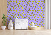 Cheerful Yellow Banana Pop Print Wallpaper⁠