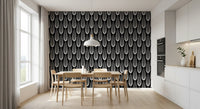 Minimalist Teardrop Linear Pattern Wallpaper⁠