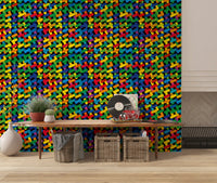 Abstract Colorful Capsule Mosaic Wallpaper⁠