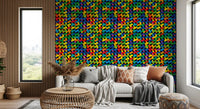 Abstract Colorful Capsule Mosaic Wallpaper⁠