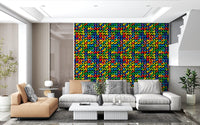 Abstract Colorful Capsule Mosaic Wallpaper⁠
