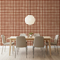 Rustic Brushstroke Check Wallpaper⁠