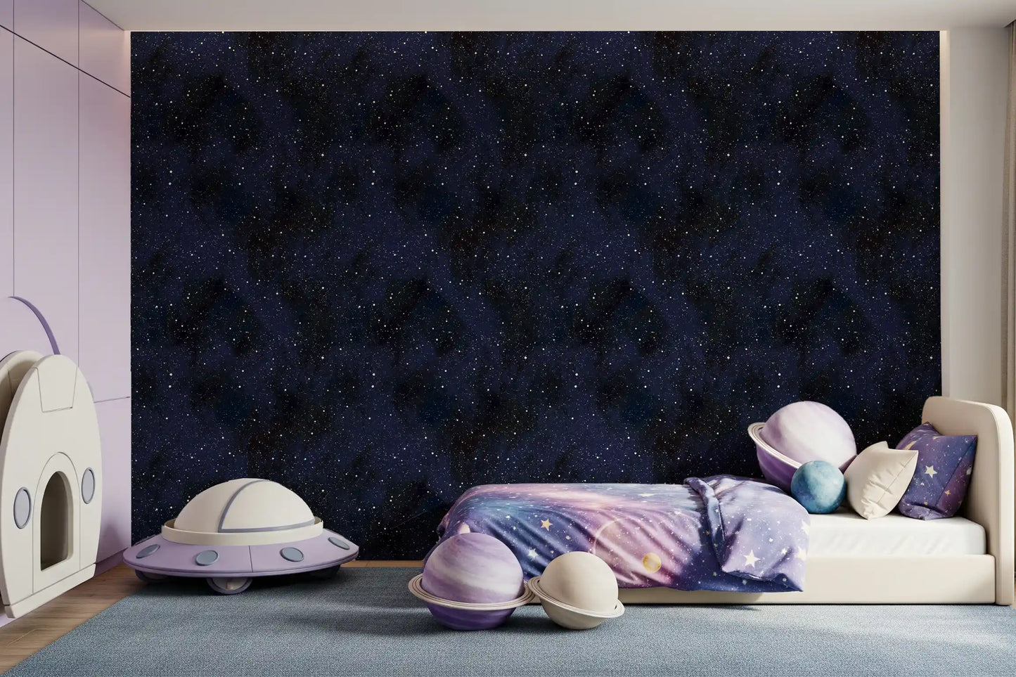 Midnight Stardust Ink Wash Wallpaper⁠