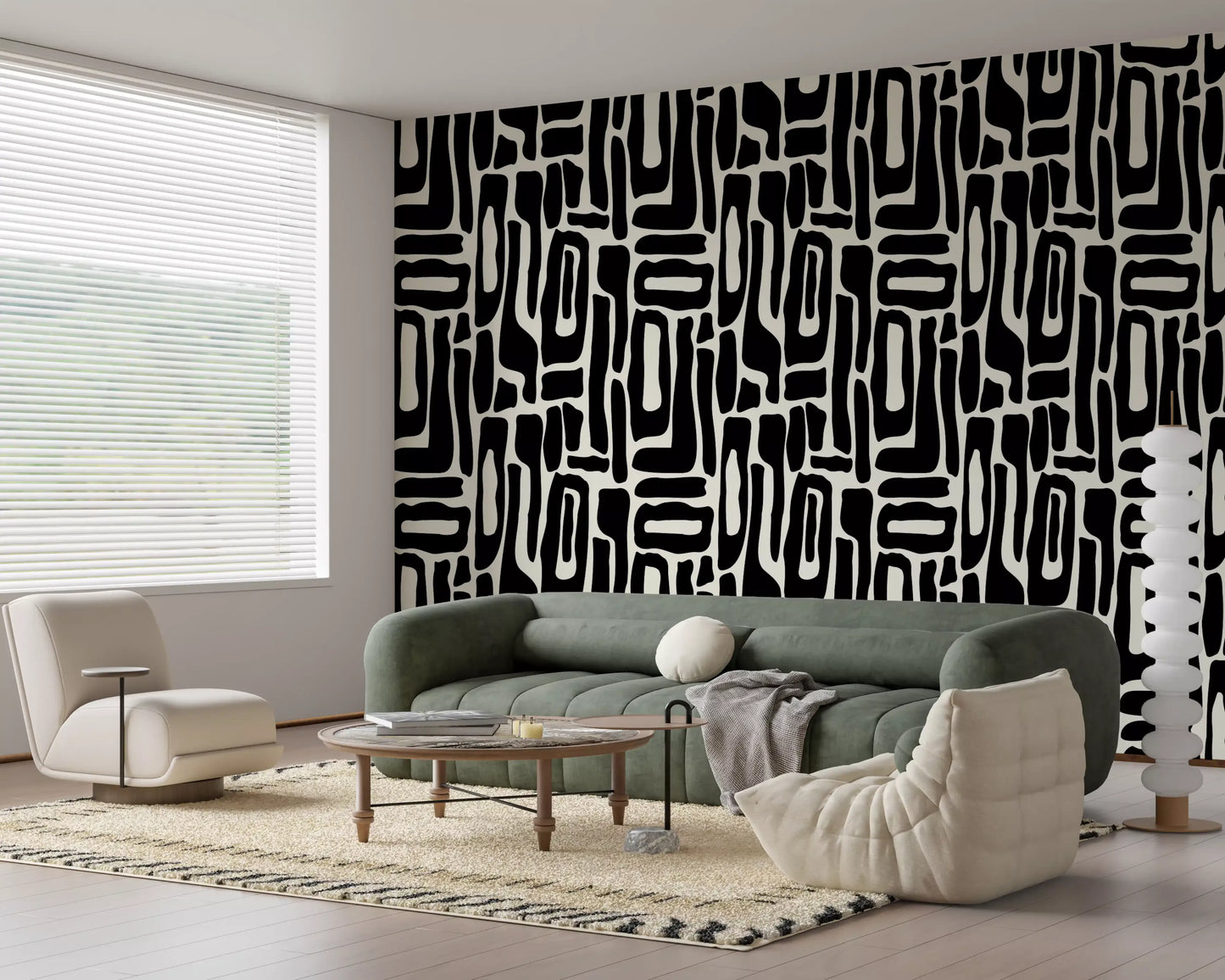 Abstract Organic Ink Shapes Wallpaper⁠