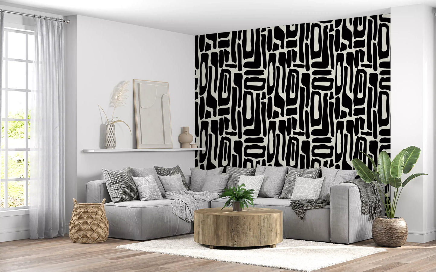 Abstract Organic Ink Shapes Wallpaper⁠