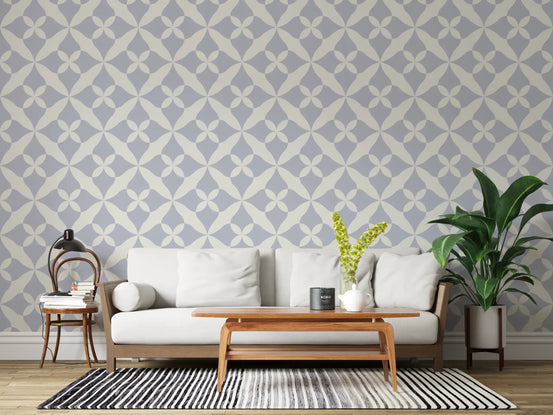 Soft Arced Tile Motif Wallpaper⁠