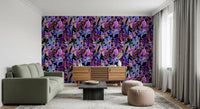 Vibrant Neon Tropical Foliage Wallpaper⁠