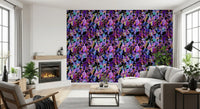 Vibrant Neon Tropical Foliage Wallpaper⁠