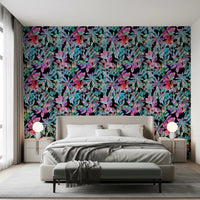 Chromatic Tropical Foliage Wallpaper⁠