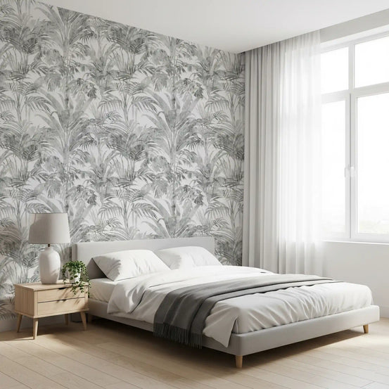 Ethereal Palm Frond Sketch Wallpaper⁠