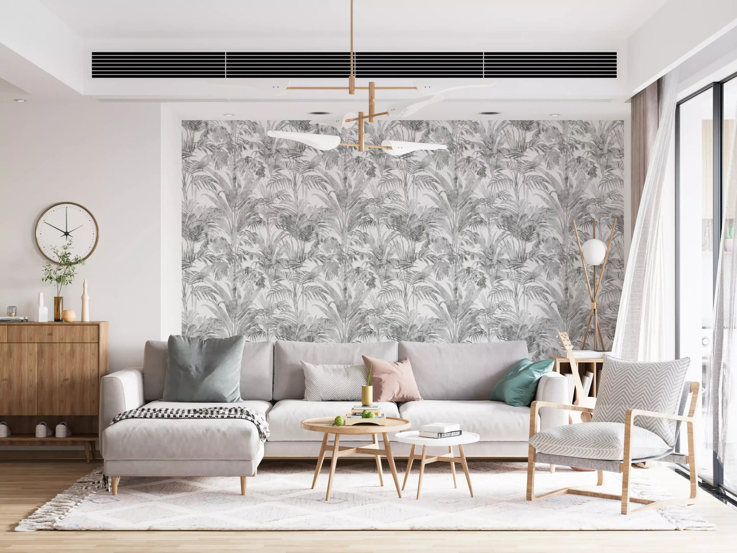 Ethereal Palm Frond Sketch Wallpaper⁠