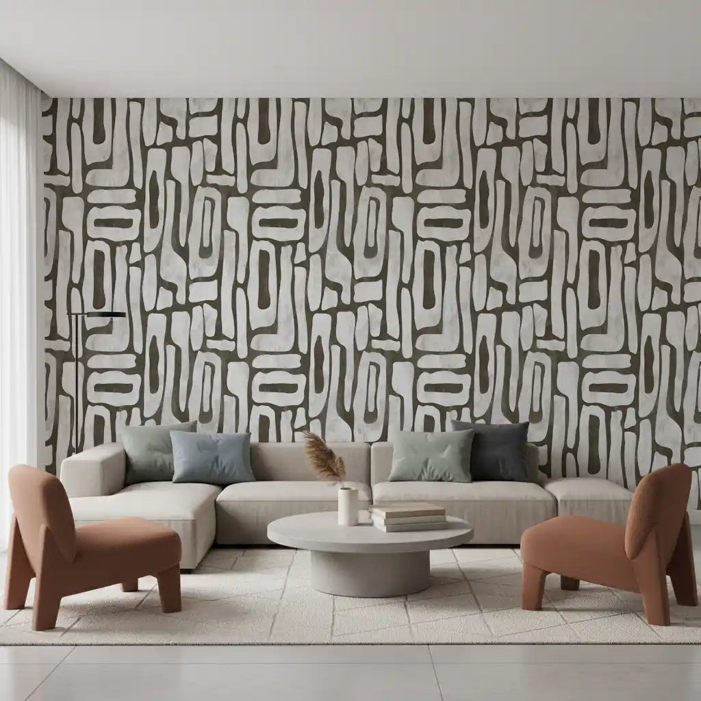 Abstract Organic Stone Motif Wallpaper⁠