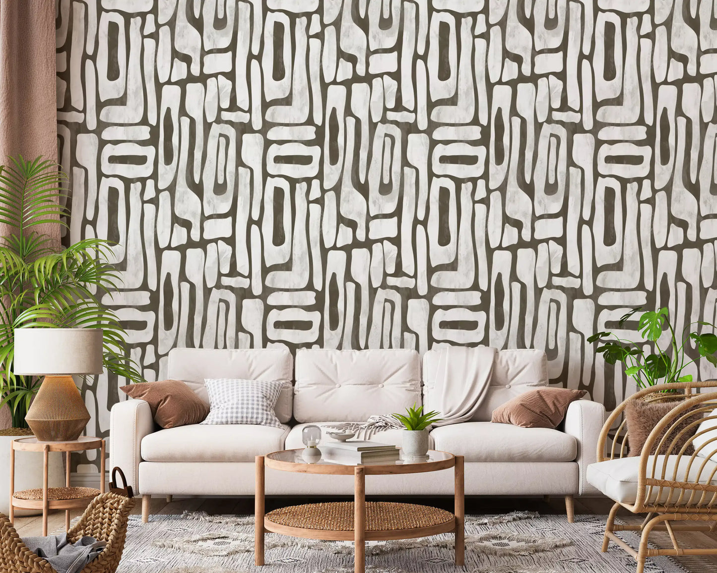 Abstract Organic Stone Motif Wallpaper⁠