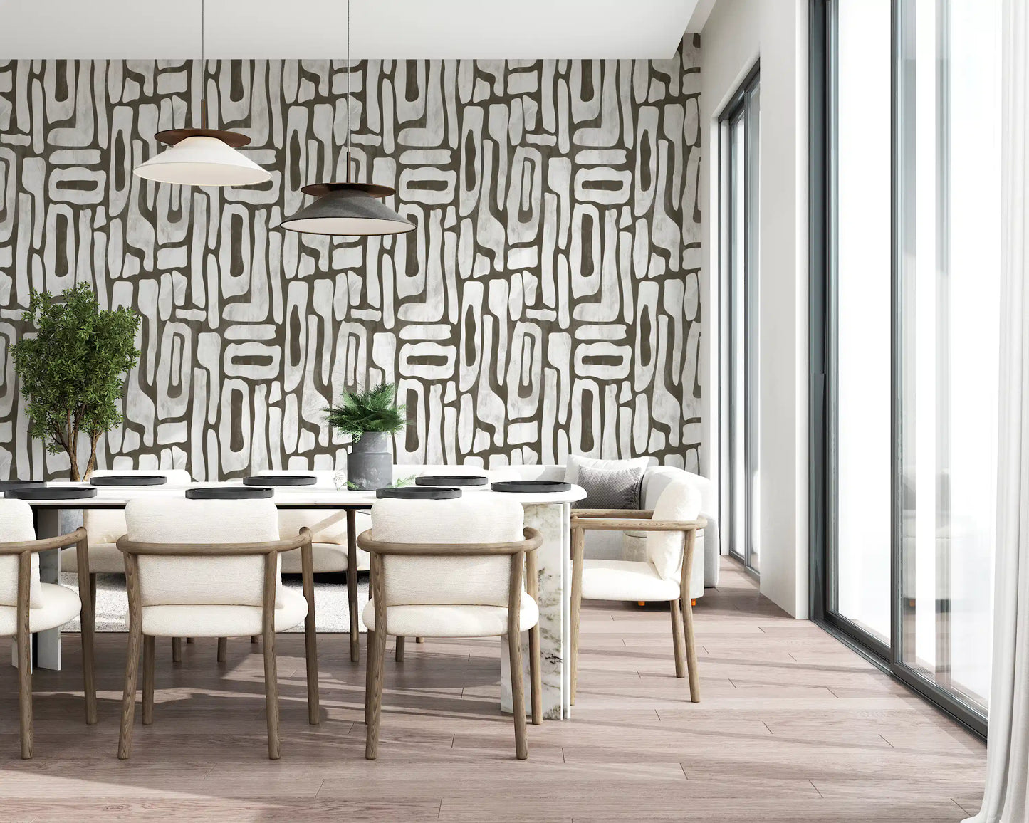 Abstract Organic Stone Motif Wallpaper⁠