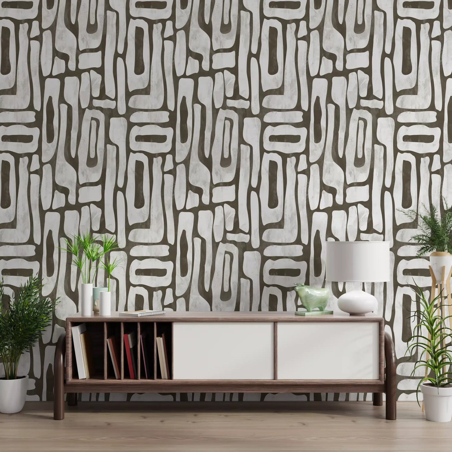 Abstract Organic Stone Motif Wallpaper⁠