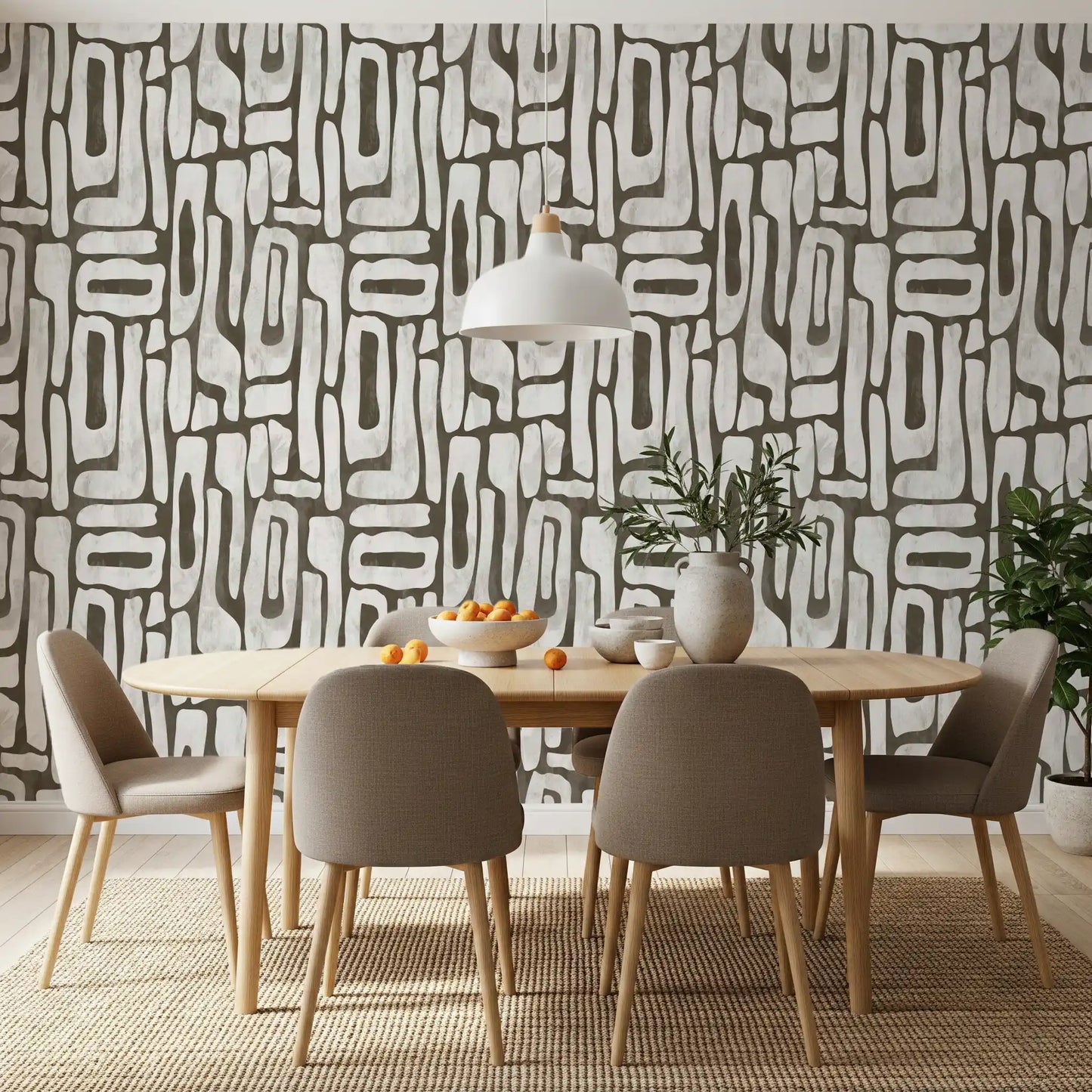 Abstract Organic Stone Motif Wallpaper⁠