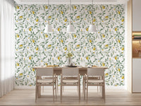 Mediterranean Citrus Grove Illustration Wallpaper⁠