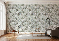 Vintage Botanical Rose Garden Wallpaper⁠