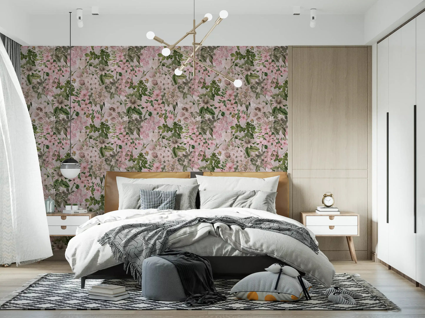 Rustic Meadow Blooms Wallpaper⁠