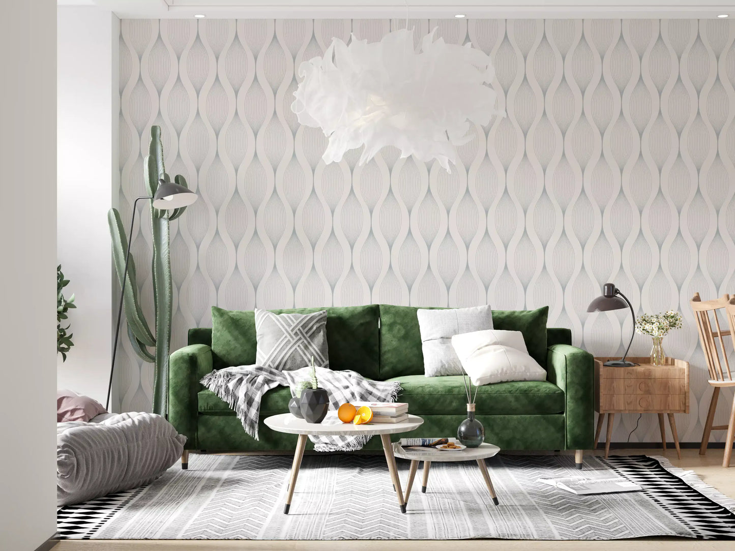 Minimalist Soft Gray Curves Wallpaper⁠