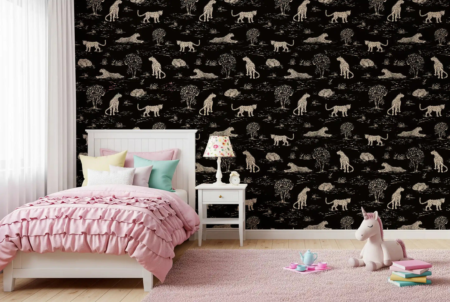 Leopard Sketch Savanna Wallpaper⁠