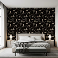 Leopard Sketch Savanna Wallpaper⁠