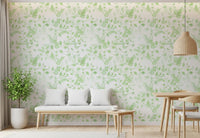 Ethereal Sage Leaf Trails Wallpaper⁠