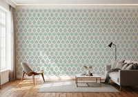 Nordic Interlocking Diamond Lattice Wallpaper⁠