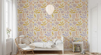 Abstract Organic Matisse Inspired Shapes Wallpaper⁠