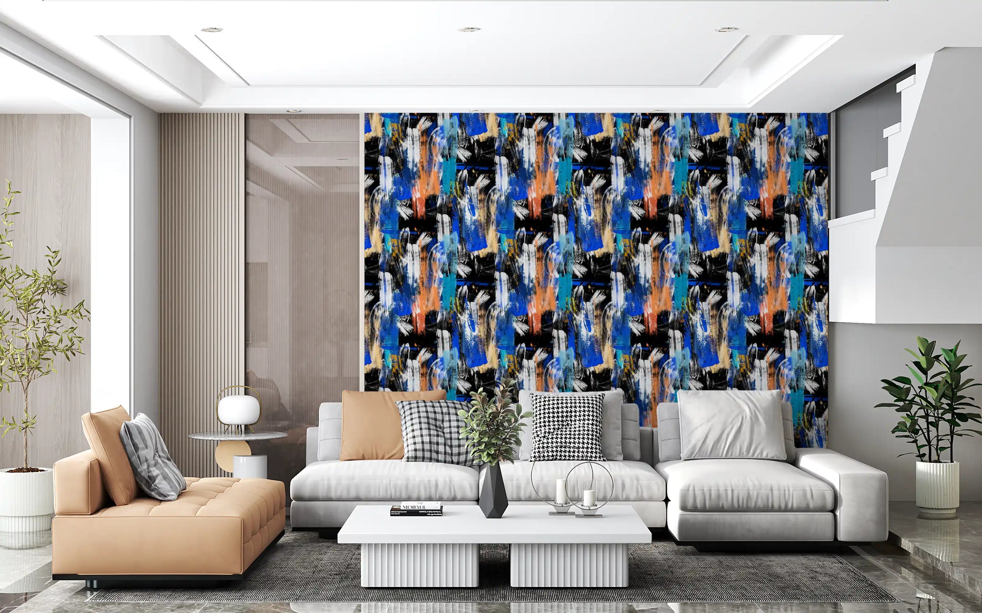Abstract Painted Strokes Wallpaper⁠