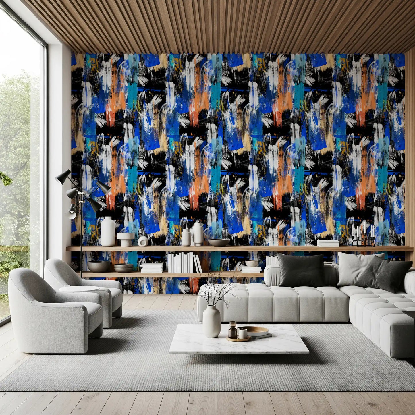 Abstract Painted Strokes Wallpaper⁠