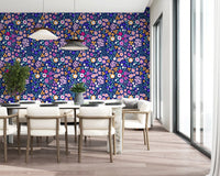 Midnight Meadow Botanical Wallpaper⁠