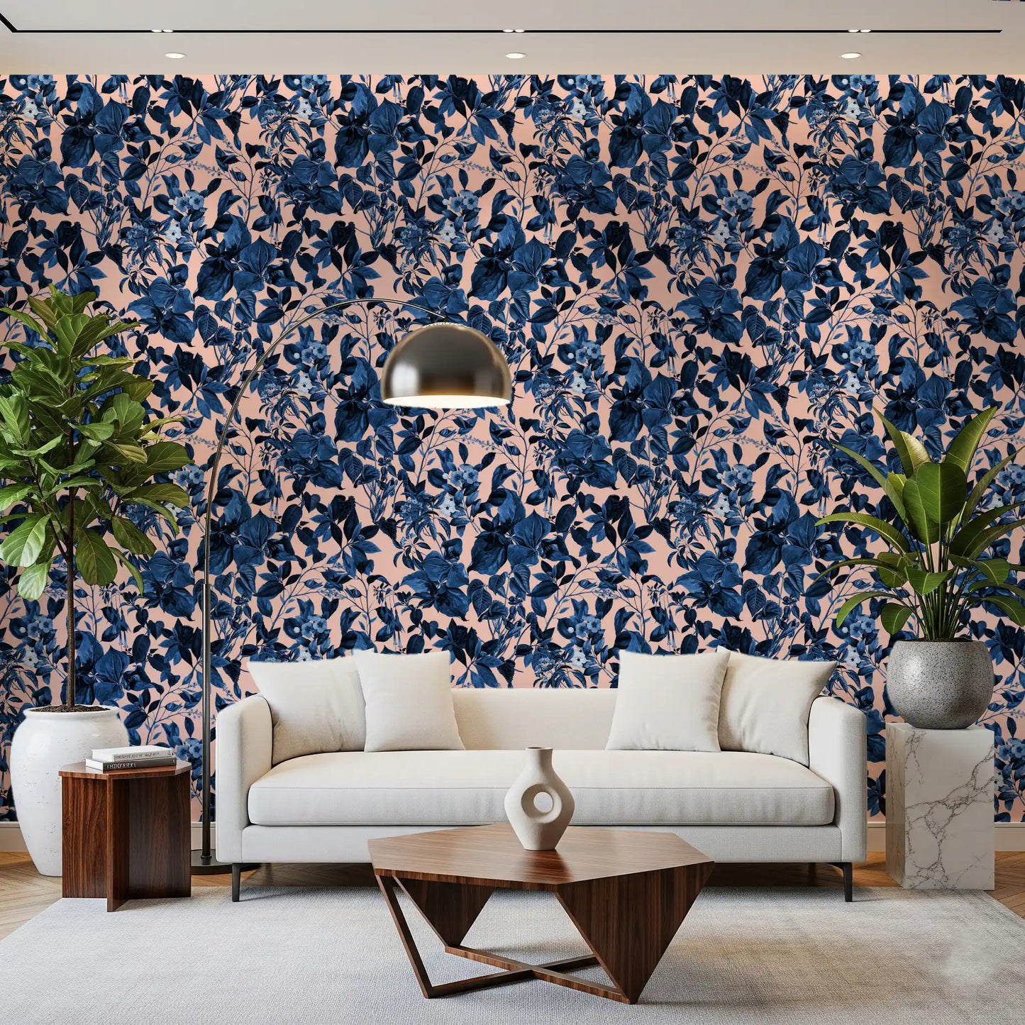 Indigo Grove Botanical Print Wallpaper⁠